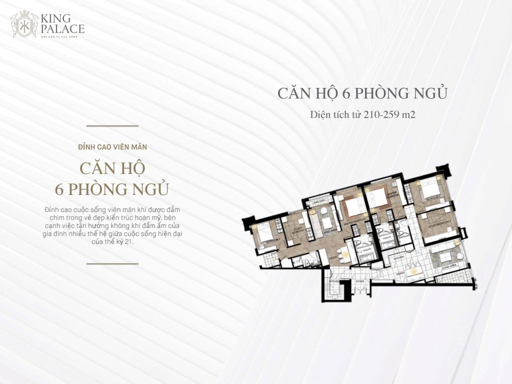 căn hộ 6 phòng ngủ chung cư king palace